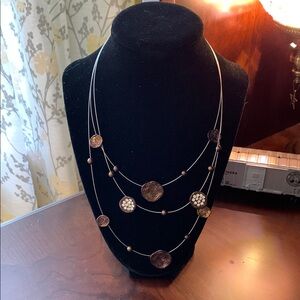 Elegant Multi-Layered Brown Necklace